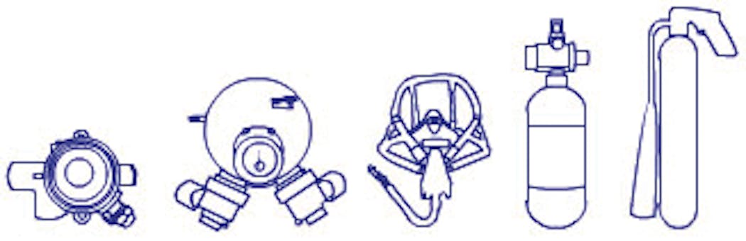 Recycledhalonextinguishersoxygenmasksandcyilinders 10139769