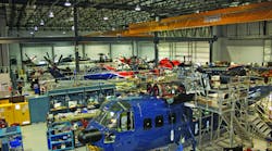 Inside Heli-One&rsquo;s Boundary Bay helicopter maintenance, repair, and overhaul facility. Photo by Ronald Donner.