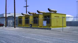 Four back-up generators are positioned to provide power in the event of an outage. Four back-up generators are positioned to provide power in the event of an outage.