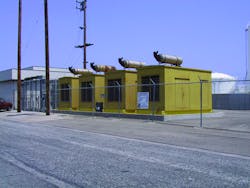 Four back-up generators are positioned to provide power in the event of an outage. Four back-up generators are positioned to provide power in the event of an outage.