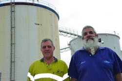 John Cora, left, and Jeff Langtip, right, on home ground at the Sydney JUHI. John Cora, left, and Jeff Langtip, right, on home ground at the Sydney JUHI.