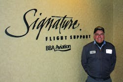 Bob Schaeppi, line operations supervisor at Signature Flight Support in St. Paul