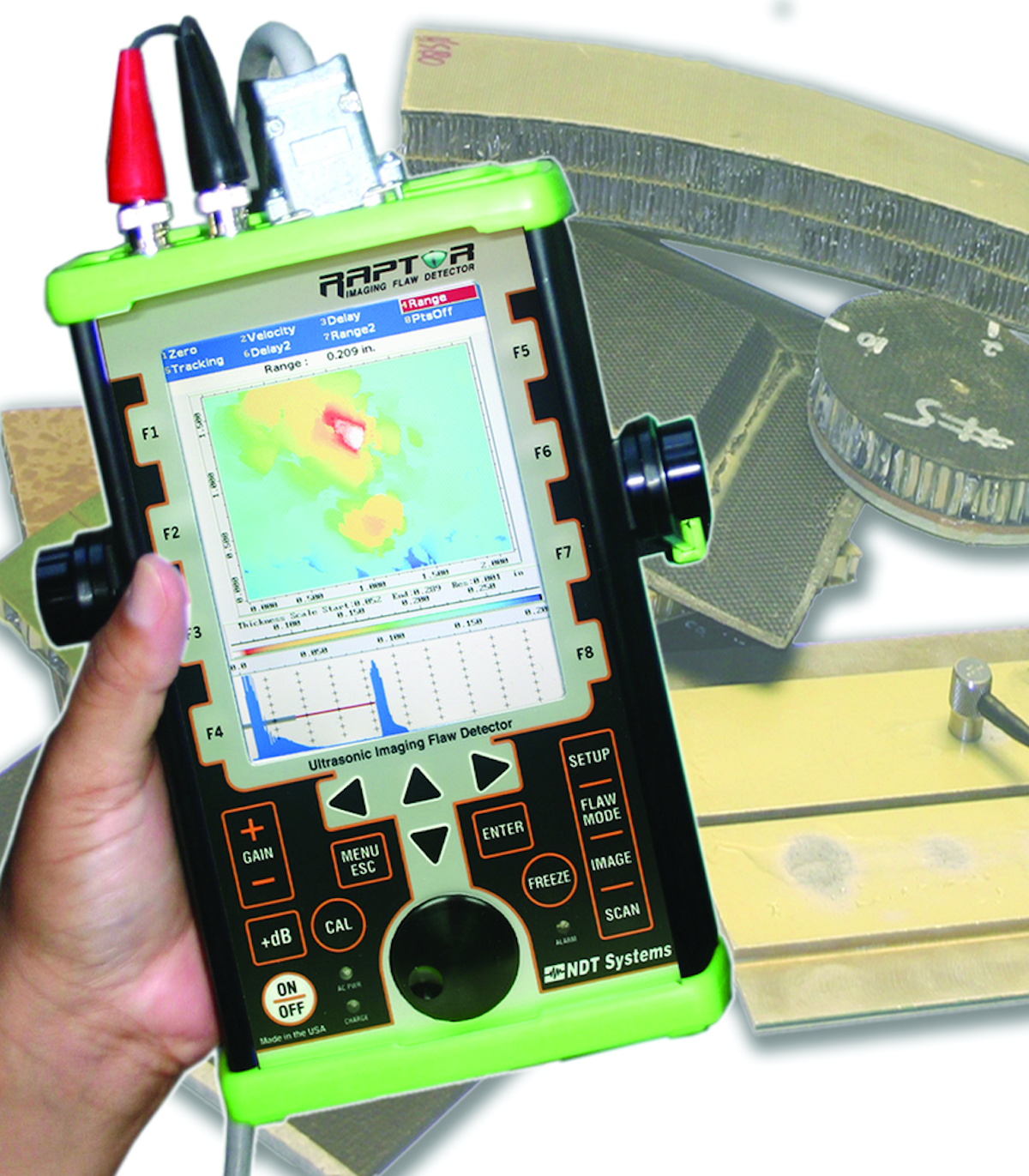 Raptor handheld ultrasonic imaging flaw detector From NDT Systems Inc
