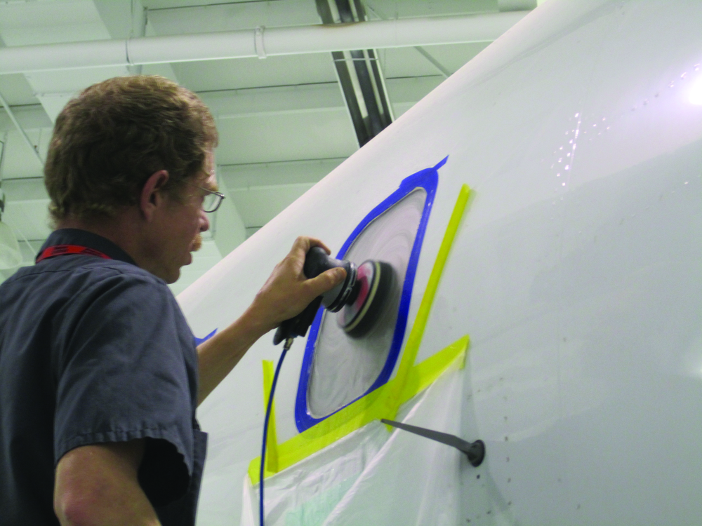 Servicing and maintaining expensive aircraft windows are challenges for the experts and a sand trap for the inexperienced. Photo courtesy of West Star Aviation.