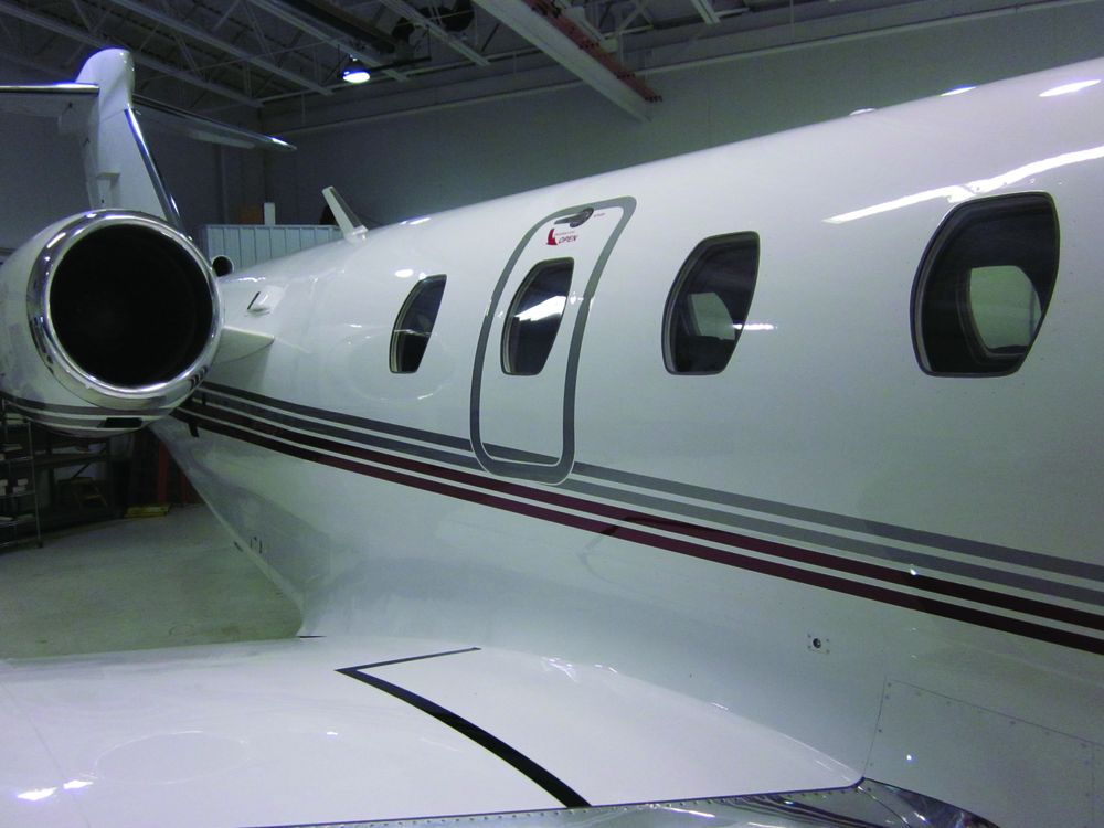 Passenger cabin windows on a Cessna Citation III aircraft. Photos courtesy of Signature TECHNICAir - STP.