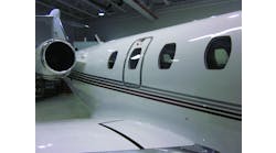 Passenger cabin windows on a Cessna Citation III aircraft. Photos courtesy of Signature TECHNICAir - STP. Passenger cabin windows on a Cessna Citation III aircraft. Photos courtesy of Signature TECHNICAir - STP.