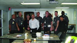 Here is an AMT Day picture of some of the guys that work Graveyards in SAN for AA Aircraft Maintenance. From left to right: Tito DeGuzman, Aaron Klippel, Ken MacTiernan, supervisor Jose Montes (white shirt), Larry Costanza, Bob Norris, Frank Hope, Al Thompson, and Chris Abelia (black jacket). Photo was taken by Afternoon Shift Crew Chief Lenny Evans. Here is an AMT Day picture of some of the guys that work Graveyards in SAN for AA Aircraft Maintenance. From left to right: Tito DeGuzman, Aaron Klippel, Ken MacTiernan, supervisor Jose Montes (white shirt), Larry Costanza, Bob Norris, Frank Hope, Al Thompson, and Chris Abelia (black jacket). Photo was taken by Afternoon Shift Crew Chief Lenny Evans.