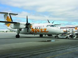 Jazz aircraft on the ramp at Toronto Pearson International Airport. Jazz aircraft on the ramp at Toronto Pearson International Airport.