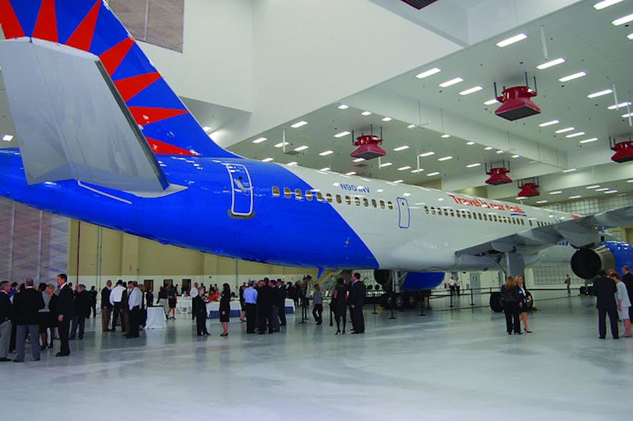 At the grand opening of the Aircraft Services Educational Facility at Cecil Field.