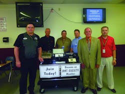 Michael A. Molzahn and Tom Hendershot at the presentation of the AMTSociety toolbox and tools to Spartan College. Photo courtesy of Damon Bowling. Michael A. Molzahn and Tom Hendershot at the presentation of the AMTSociety toolbox and tools to Spartan College. Photo courtesy of Damon Bowling.