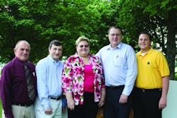 Charles Taylor II visited AMT recently. He is the great grandson of Charles E. Tayor. Show with Tom Hendershot, Barb Zuehlke, Ronald Donner, and Jon Jezo. Charles Taylor II visited AMT recently. He is the great grandson of Charles E. Tayor. Show with Tom Hendershot, Barb Zuehlke, Ronald Donner, and Jon Jezo.