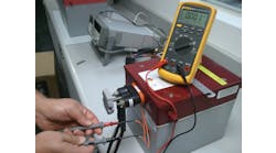 The parasitic drain of an aircraft battery can be directly measured with a digital multimeter (DMM) equipped with an ammeter function. Photos courtesy of Concorde Battery Corporation.