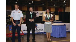 The 2011 AMTSociety Scholarship winners: Todd Grote, Travis Beach, and Samantha Fowler. Each scholarship is worth $1,500.