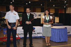 The 2011 AMTSociety Scholarship winners: Todd Grote, Travis Beach, and Samantha Fowler. Each scholarship is worth $1,500.