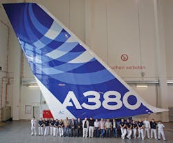 A380 Airbus Akzo Tail
