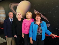 The PPG Industries Foundation, Executive Director Sue Sloan (far right) and Deb Noe (second from left), PPG human resources manager in Mojave, Calif., met with Ron J. Baillie and Ann Metzger, co-directors of Carnegie Science Center. The PPG Industries Foundation, Executive Director Sue Sloan (far right) and Deb Noe (second from left), PPG human resources manager in Mojave, Calif., met with Ron J. Baillie and Ann Metzger, co-directors of Carnegie Science Center.