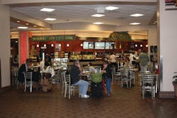 The new food court at ABQ offers expanded seating and is expected to help boost non-airline revenues. The new food court at ABQ offers expanded seating and is expected to help boost non-airline revenues.