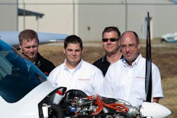 Teaching two-days on seminars on REMOS maintenance were (l. to r.) Matthias Kuhn, Nicholas Williams, Dirk von Zweydorff, Wolfgang Labudde. Teaching two-days on seminars on REMOS maintenance were (l. to r.) Matthias Kuhn, Nicholas Williams, Dirk von Zweydorff, Wolfgang Labudde.