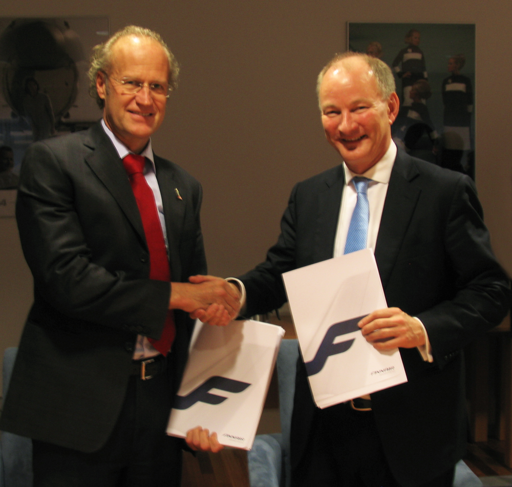 Per H. Utnegaard, CEO and President of the Swissport Group and Mika Vehvil&auml;inen, CEO of Finnair