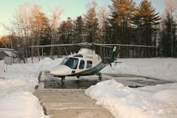 Operational readiness of this Agusta 109E is enhanced with electric preheat systems. Operational readiness of this Agusta 109E is enhanced with electric preheat systems.