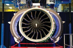 Pratt &amp; Whitney PurePower&circledR; PW1217G geared turbofan engine first engine to test.