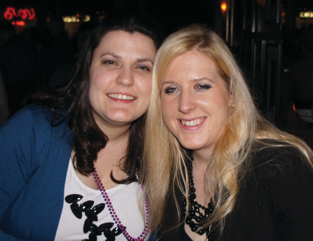 Tara Ely (right) and the publisher at one of the evening events at Schedulers & Dispatchers in San Diego.