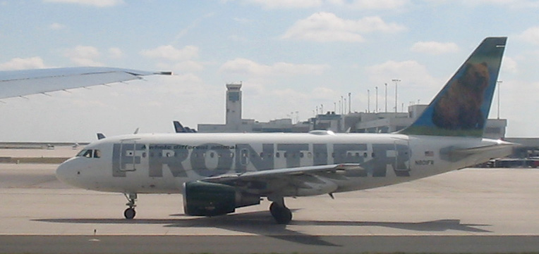 Frontier Airlines Plane At Den 10644093