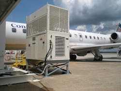 This 20-ton Point-Of-Use PCA Unit can be mounted in various ways on a passenger bridge, but also can be installed on a stand or cart. This 20-ton Point-Of-Use PCA Unit can be mounted in various ways on a passenger bridge, but also can be installed on a stand or cart.