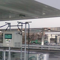 AeroVironment will install its eGSE fast charge systems, like these shown at the Philadelphia International Airport, at the Seattle-Tacoma International Airport.