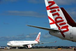 Airline&apos;s initial trial with the biodiesel blend will power a baggage tug and a pushback at Brisbane Airport over an eight-week period.