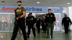 U.S. federal agents raided Puerto Rico's international airport and other areas early on June 6, 2012, arresting at least 33 people suspected of smuggling millions of dollars' worth of drugs aboard commercial flights. U.S. federal agents raided Puerto Rico's international airport and other areas early on June 6, 2012, arresting at least 33 people suspected of smuggling millions of dollars' worth of drugs aboard commercial flights.