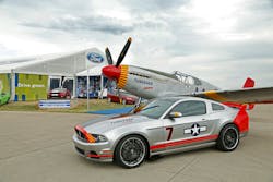 James Slattery of San Diego, CA, was the winning bidder of the Ford Red Tails Mustang. James Slattery of San Diego, CA, was the winning bidder of the Ford Red Tails Mustang.