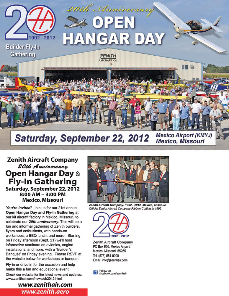 Zenith Open Hangar 2012 Postca 10760219