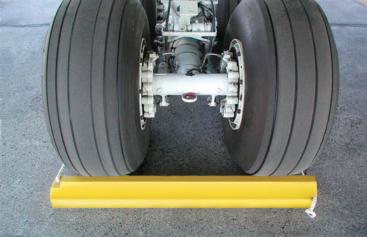 When chocks are left behind it indicates a rushed or sloppy (or, even worse, rushed and sloppy) operation.