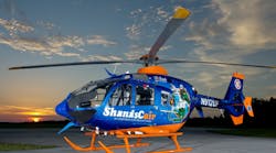 ShandsCair is one of Med-Trans&apos; newest partners and this is one its newest EC135s. The ShandsCair flight program is the air medical and critical care transport system of Shands at the University of Florida. The flight program is celebrating its 30th anniversary this year.