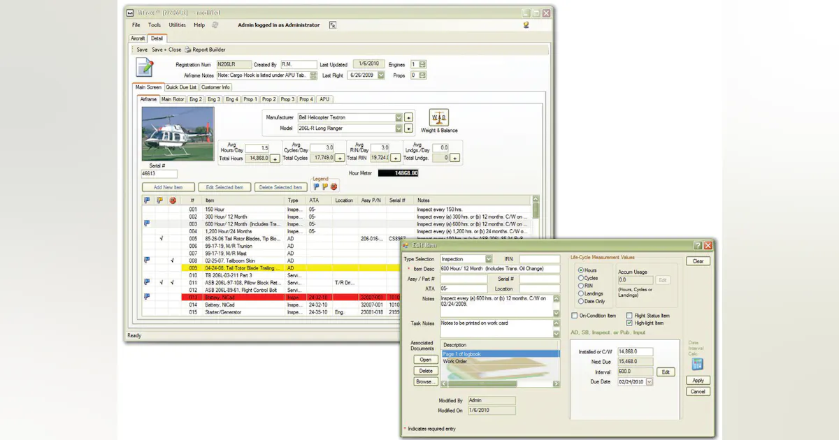 Maintenance tracking software | Aviation Pros