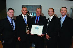 From left to right: Eric Martel. President Bombardier Customer Services Nick Weber, Maintenance Director ExecuJet Middle East Graeme Duckworth, Maintenance Director ExecuJet Aviation Group Stan Younger, VP Aircraft Service Centres Bombardier Aerospace Chris Milligan, Director, Authorized Service Facilities, Bombardier Customer Services From left to right: Eric Martel. President Bombardier Customer Services Nick Weber, Maintenance Director ExecuJet Middle East Graeme Duckworth, Maintenance Director ExecuJet Aviation Group Stan Younger, VP Aircraft Service Centres Bombardier Aerospace Chris Milligan, Director, Authorized Service Facilities, Bombardier Customer Services