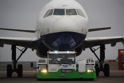 Memebers of the media had the chance to be a part of a recent demonstration in France of the Taxibot towing system. Memebers of the media had the chance to be a part of a recent demonstration in France of the Taxibot towing system.