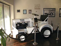 This Tug with serial number '1' was delivered to Epps Airport Services at Peachtree-Dekalb Airport in 1973. Tug Technologies refurbished the tractor and donated it to the National Museum of Commercial Aviation in 2009. This Tug with serial number '1' was delivered to Epps Airport Services at Peachtree-Dekalb Airport in 1973. Tug Technologies refurbished the tractor and donated it to the National Museum of Commercial Aviation in 2009.