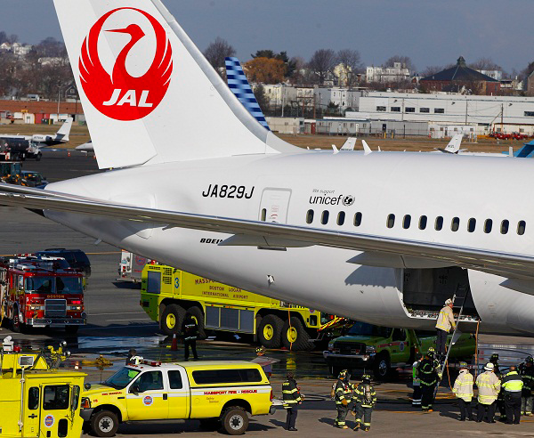 A Japan Airlines spokesman Sunday said the airline inspected a 787 Dreamliner involved in a fuel spill last week at Boston's Logan International Airport and discovered a leak from a nozzle on the plane's left wing.