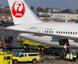 A Japan Airlines spokesman Sunday said the airline inspected a 787 Dreamliner involved in a fuel spill last week at Boston&apos;s Logan International Airport and discovered a leak from a nozzle on the plane&apos;s left wing.