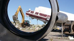 Aircraft Demolition recycles 90 to 92 percent of an airframe.