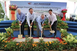 Jet Aviation Singapore Hangar Ceremony. Jet Aviation Singapore Hangar Ceremony.