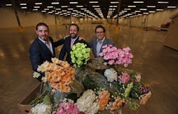 Matias Rey, head of procurement, Alfonso Rey, chairman, and Jonathan Rey, director of sales, are shown at the new facility of Centurion Air Cargo.