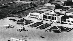 THEN: The Beijing Capital International Airport was about one year old when this picture was taken in 1959. The airport stayed very much the same until 1980.