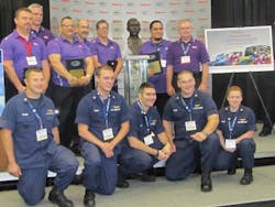 The members of all three FedEx teams passed the hat around to raise several hundred dollars which was presented to the USCG Team to help to cover their expenses in coming to the Maintenance Skills Competition.