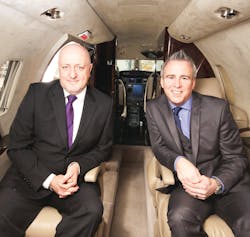 Left: Steve Jones, Managing Director, Aviation Services, Marshall Aerospace and Defence Group and David Fletcher, Managing Director, FlairJet Left: Steve Jones, Managing Director, Aviation Services, Marshall Aerospace and Defence Group and David Fletcher, Managing Director, FlairJet