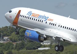 Sunwing Airlines said glycol got into the aircraft through the auxiliary power unit vent, creating a haze of white, odorless vapor in the cabin just five minutes into the flight. Sunwing Airlines said glycol got into the aircraft through the auxiliary power unit vent, creating a haze of white, odorless vapor in the cabin just five minutes into the flight.