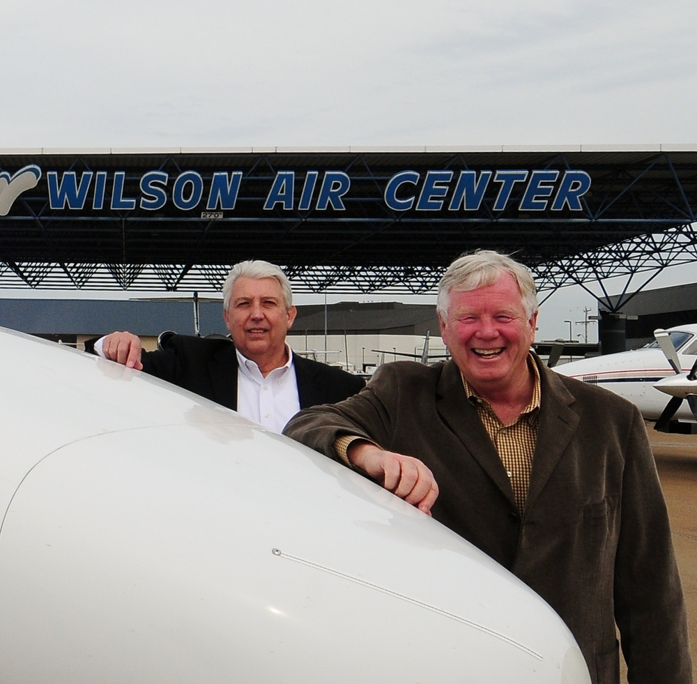 David J. Ivey (Vice President &ndash; Wilson Air Center) is on the left, Robert &ldquo;Bob&rdquo; Wilson (President &ndash; Wilson Air Center) is on the right.