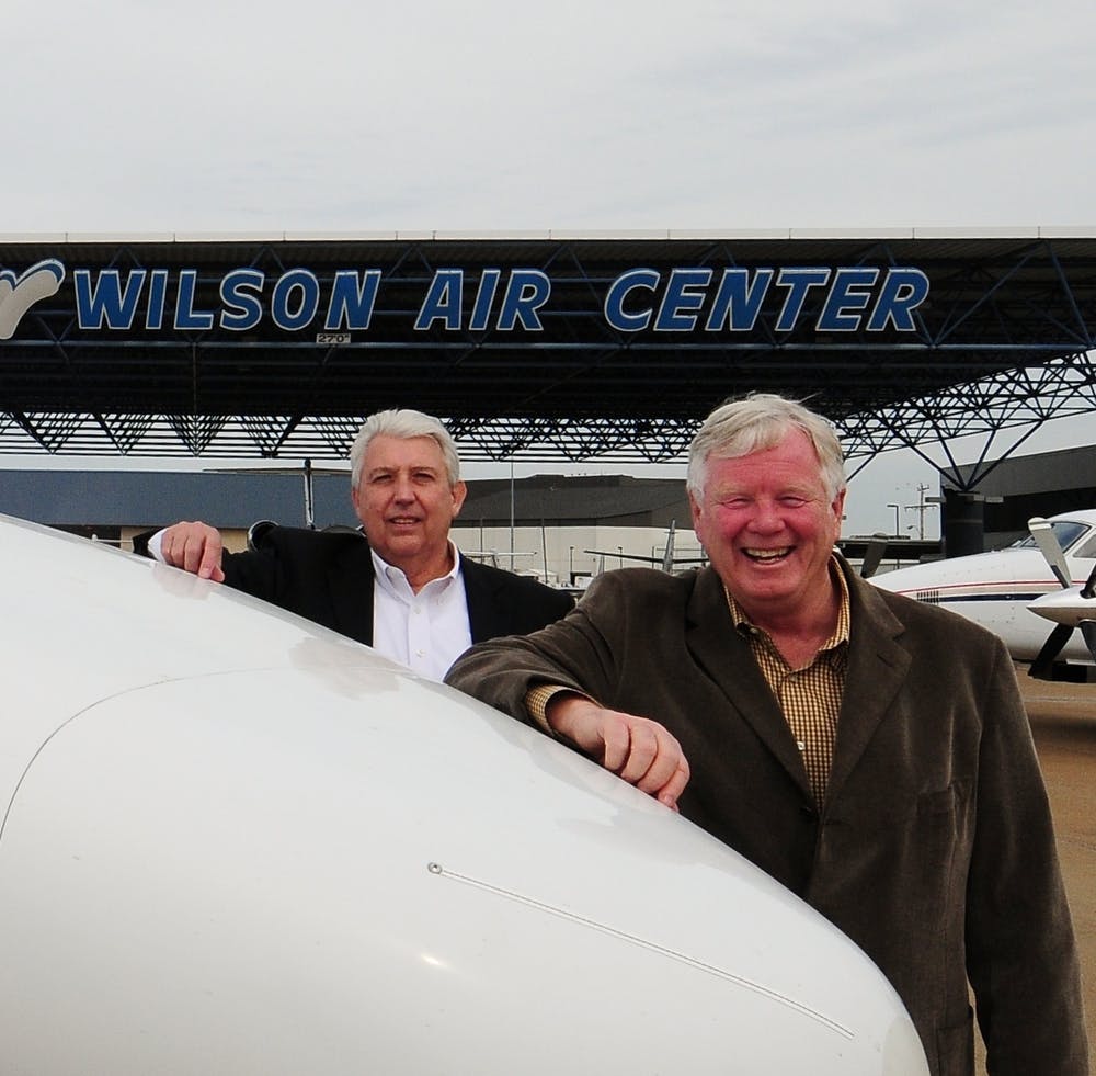 David J. Ivey (Vice President &ndash; Wilson Air Center) is on the left, Robert &ldquo;Bob&rdquo; Wilson (President &ndash; Wilson Air Center) is on the right.